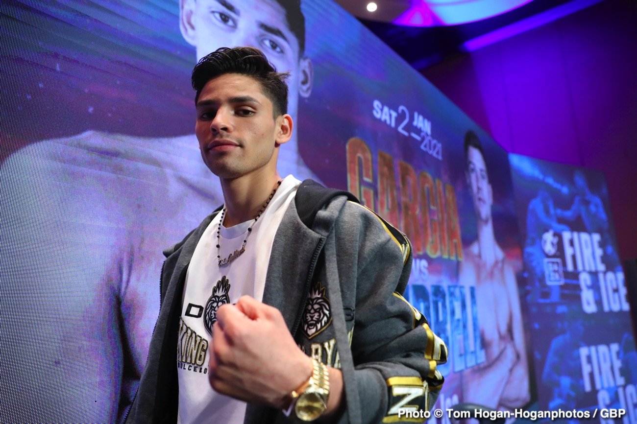 Interim WBC Lightweight Champion Ryan "Kingree" Garcia posted a short clip on Instagram of him training with a bag, showing off his incredible hand speed.