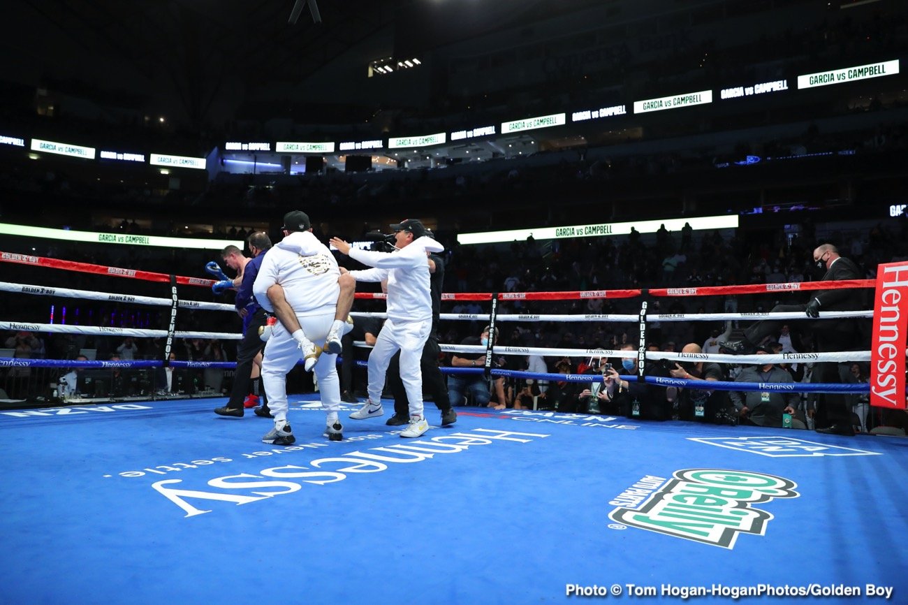 Mikey Garcia looking huge, says Ryan Garcia not ready for Tank Davis