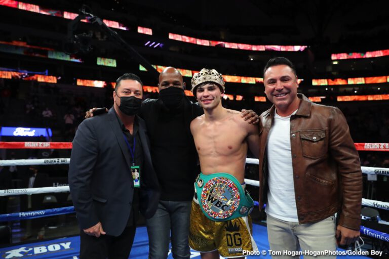 Oscar De La Hoya praises Ryan Garcia decision to replace Reynoso with Goosen