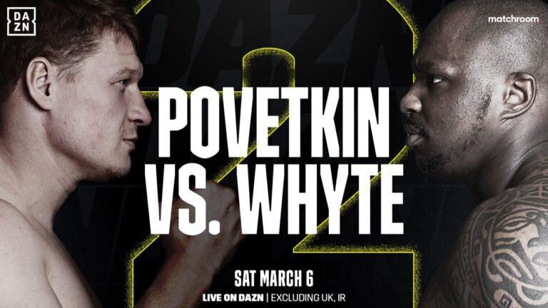 Dillian Whyte must beat Alexander Povetkin on March 6th to get title shot