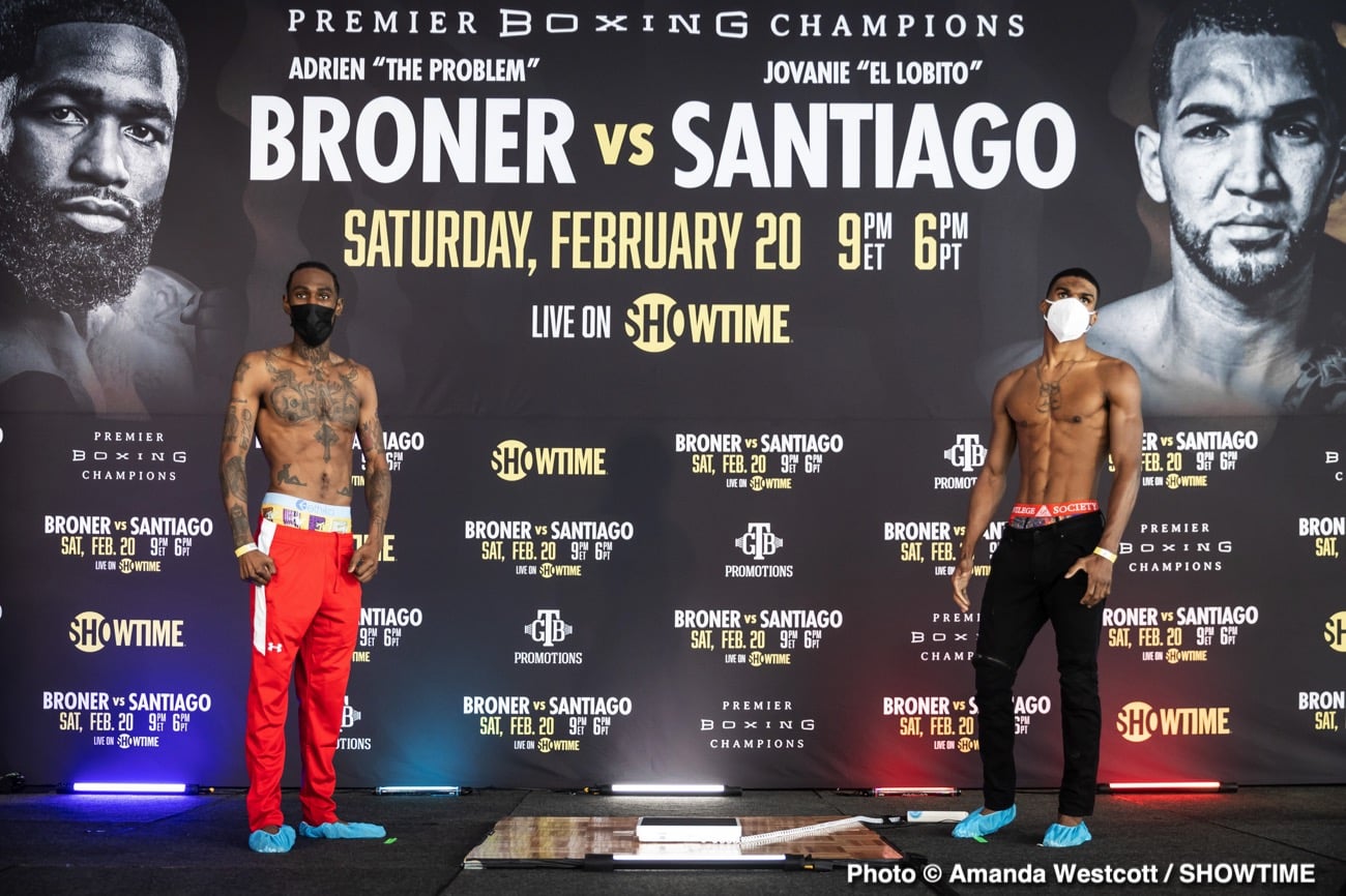 Watch Live: Adrien Broner vs. Santiago Showtime Weigh In Live Stream