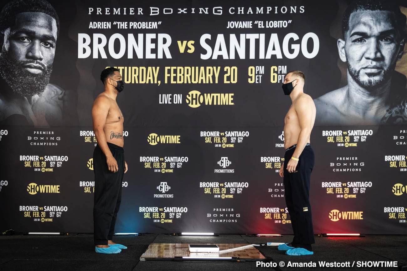 Watch Live: Adrien Broner vs. Santiago Showtime Weigh In Live Stream
