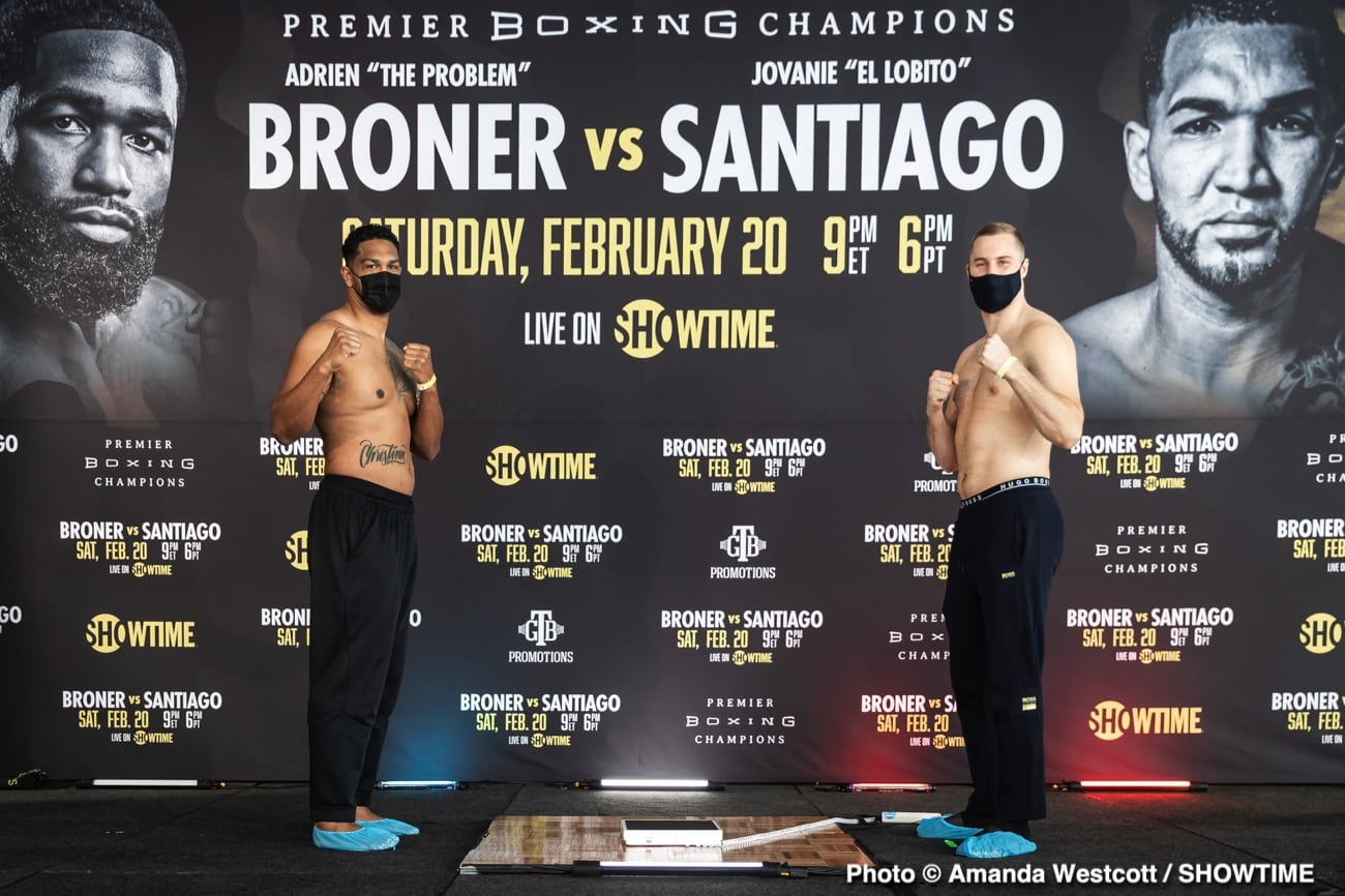 Watch Live: Adrien Broner vs. Santiago Showtime Weigh In Live Stream