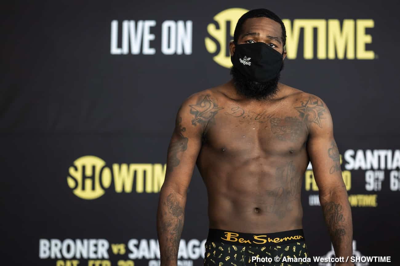 Adrien Broner looks drained making weight for Jovanie Santiago fght