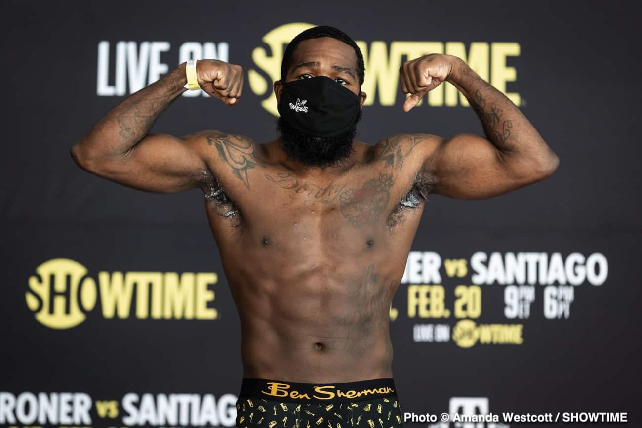 Adrien Broner looks drained making weight for Jovanie Santiago fght