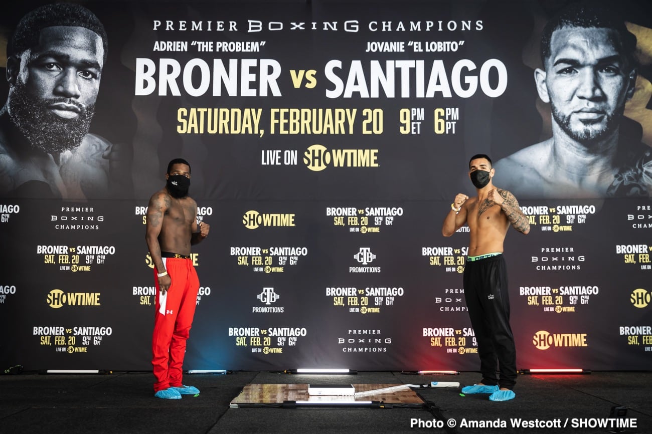 Adrien Broner looks drained making weight for Jovanie Santiago fght