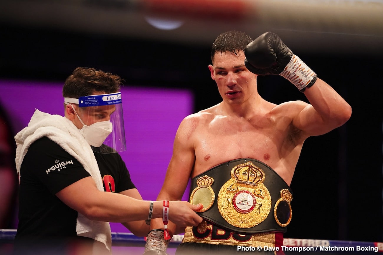 Photos: Okolie stops Glowacki in 6th to win WBO cruiserweight crown