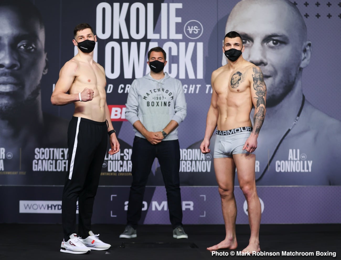 Okolie vs Glowacki Sky Sports Weigh In Results & Phtotos