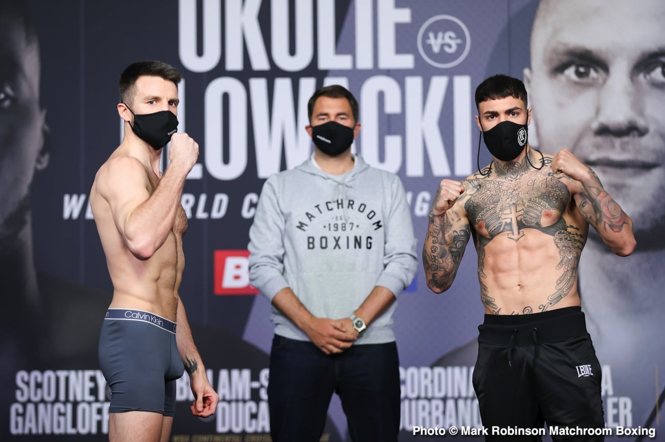 Okolie vs Glowacki Sky Sports Weigh In Results & Phtotos