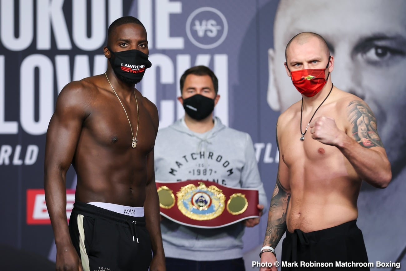Okolie vs Glowacki Sky Sports Weigh In Results & Phtotos
