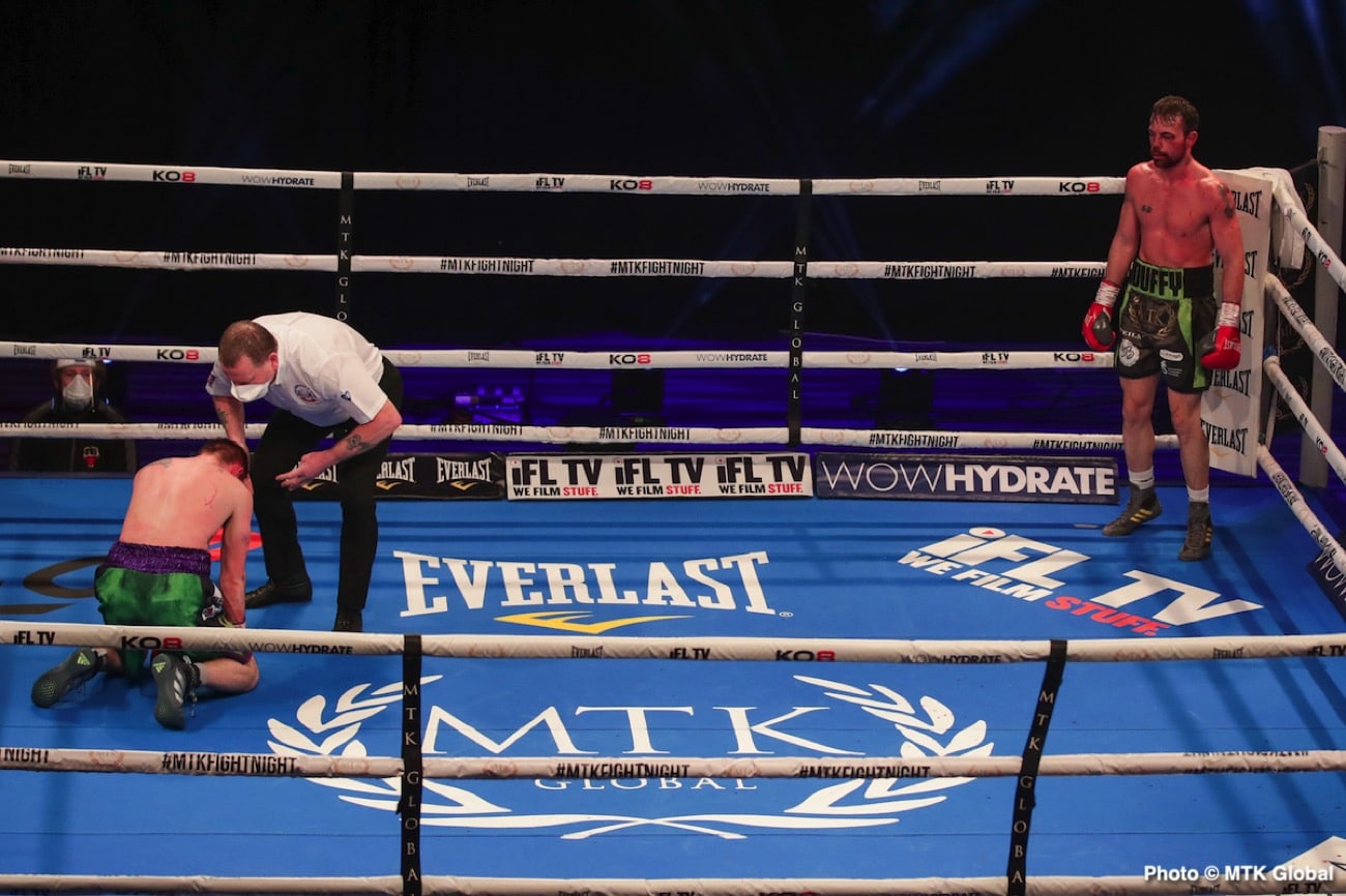 Boxing photo: image Lee McGregor destroys Karim Guerfi - Boxing Results