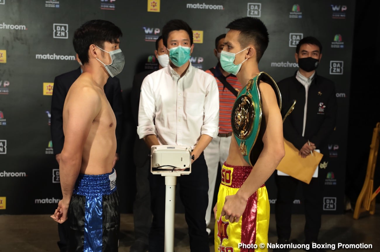 Boxing photo: Srisaket Sor Rungvisai image Srisaket Sor Rungvisai - Kwanthai Sithmorseng DAZN Weights & Photos