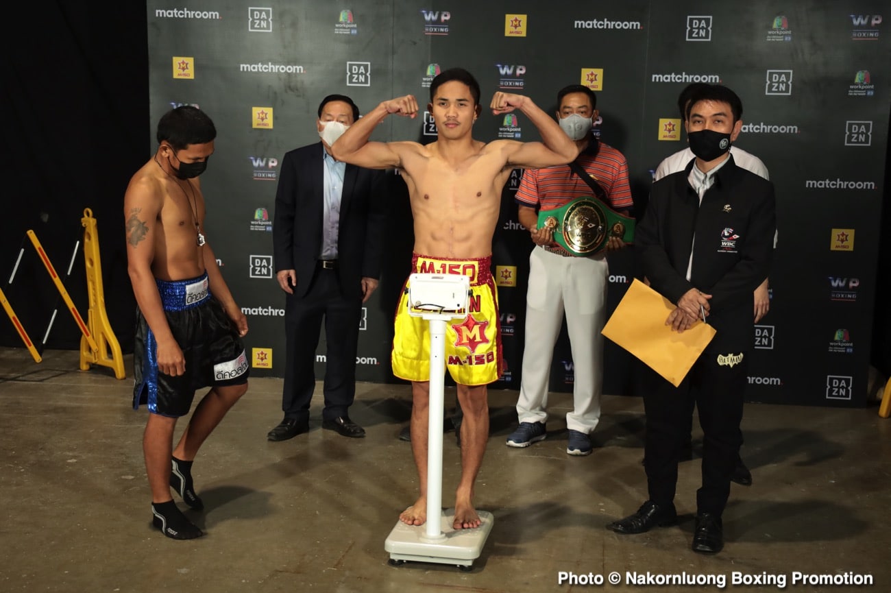 Boxing photo: Srisaket Sor Rungvisai image Srisaket Sor Rungvisai - Kwanthai Sithmorseng DAZN Weights & Photos