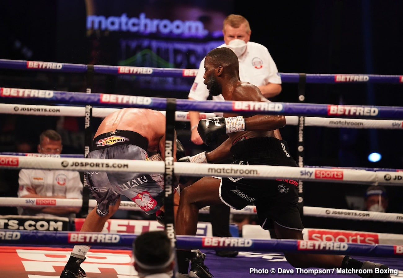 Photos: Okolie stops Glowacki in 6th to win WBO cruiserweight crown