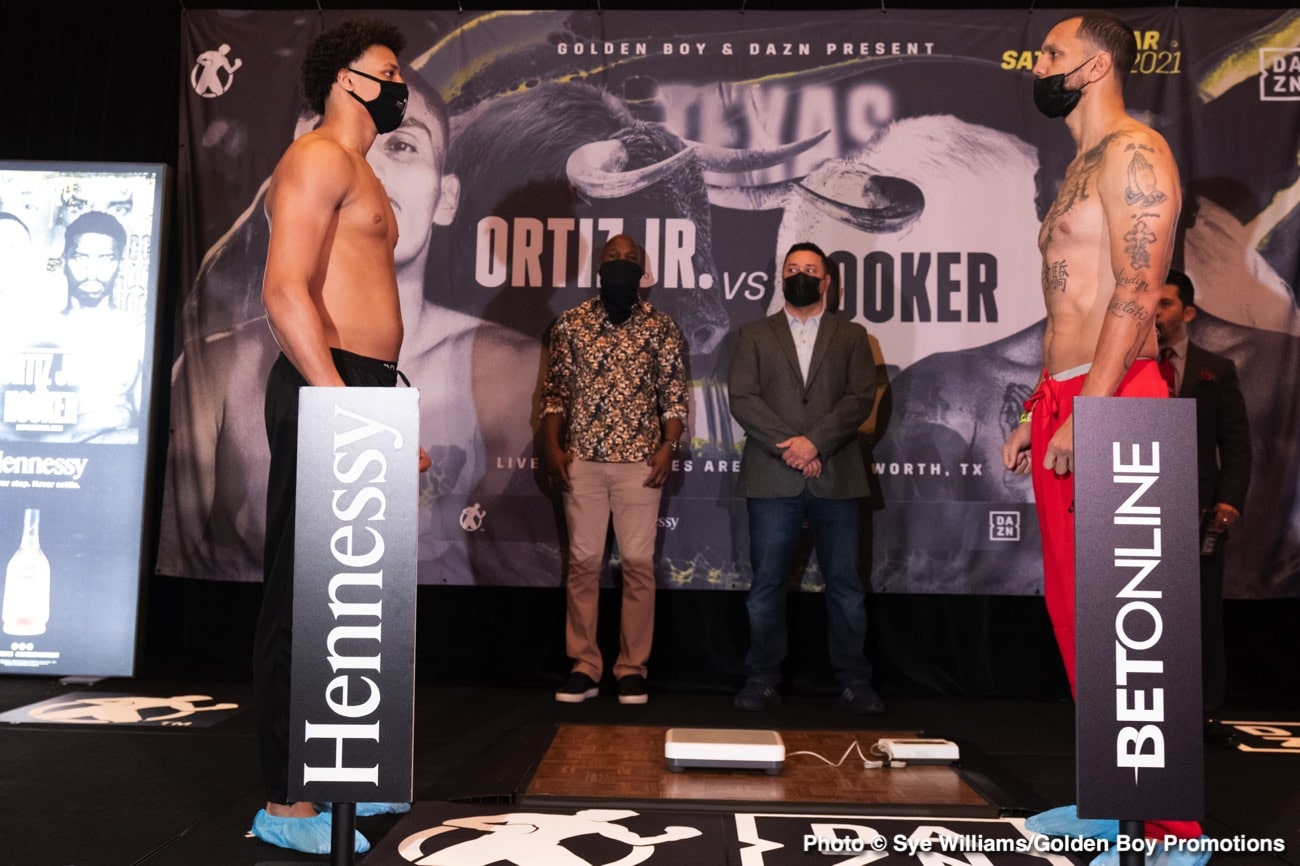 Vergil Ortiz Jr vs. Hooker - DAZN Weigh In Results & Photos