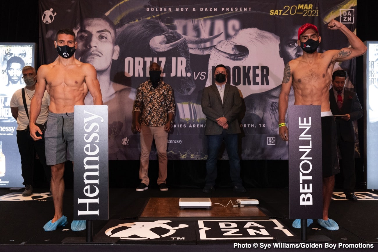 Vergil Ortiz Jr vs. Hooker - DAZN Weigh In Results & Photos