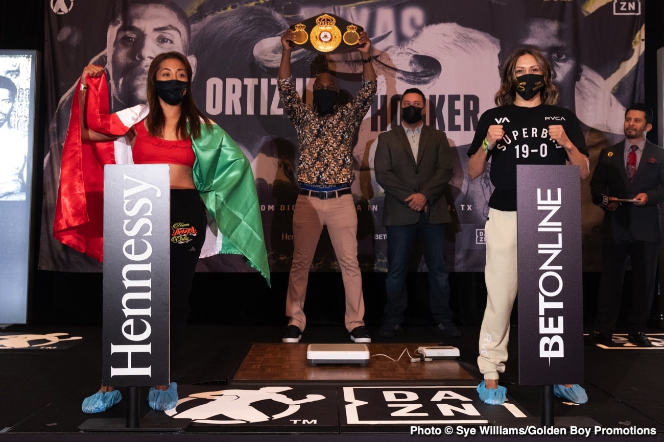 Vergil Ortiz Jr vs. Hooker - DAZN Weigh In Results & Photos