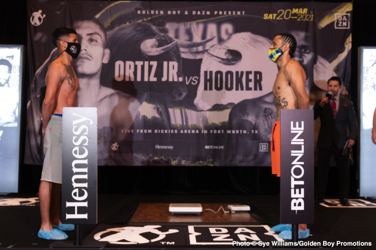 Vergil Ortiz Jr vs. Hooker - DAZN Weigh In Results & Photos