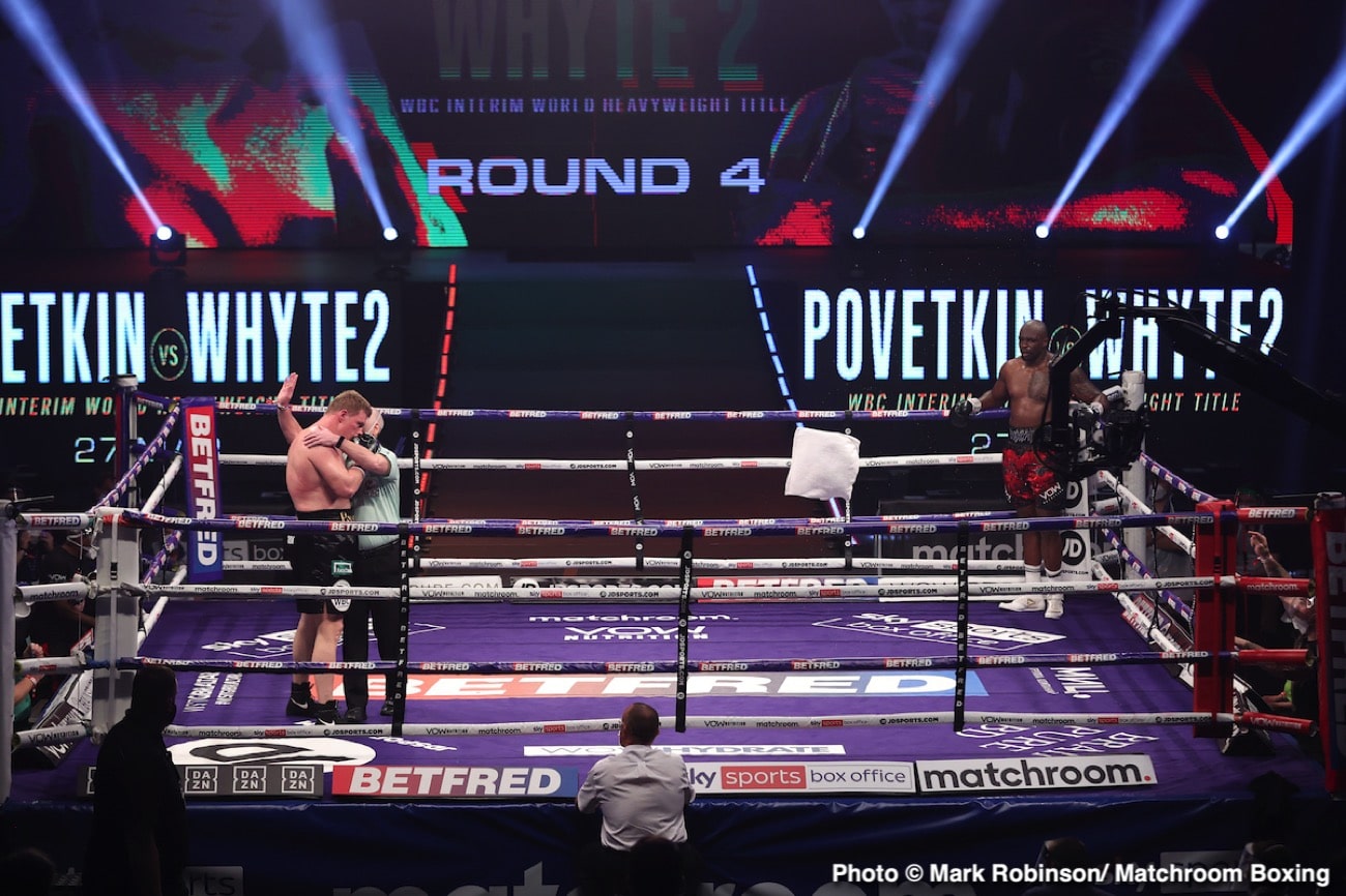 Dillian Whyte Gets Revenge, Stops Povetkin In Fourth Round!