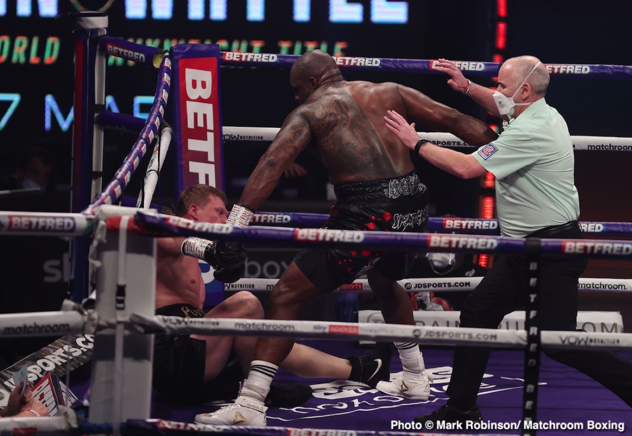 Whyte crushes Povetkin in massacre in Gibraltar - Boxing Results