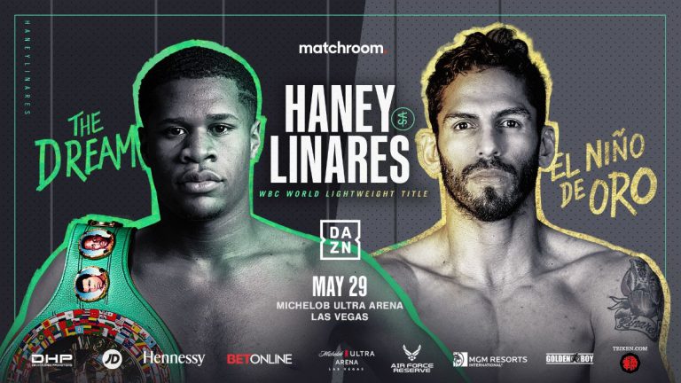 Devin Haney faces Jorge Linares on May 29th on DAZN in Las Vegas, NV
