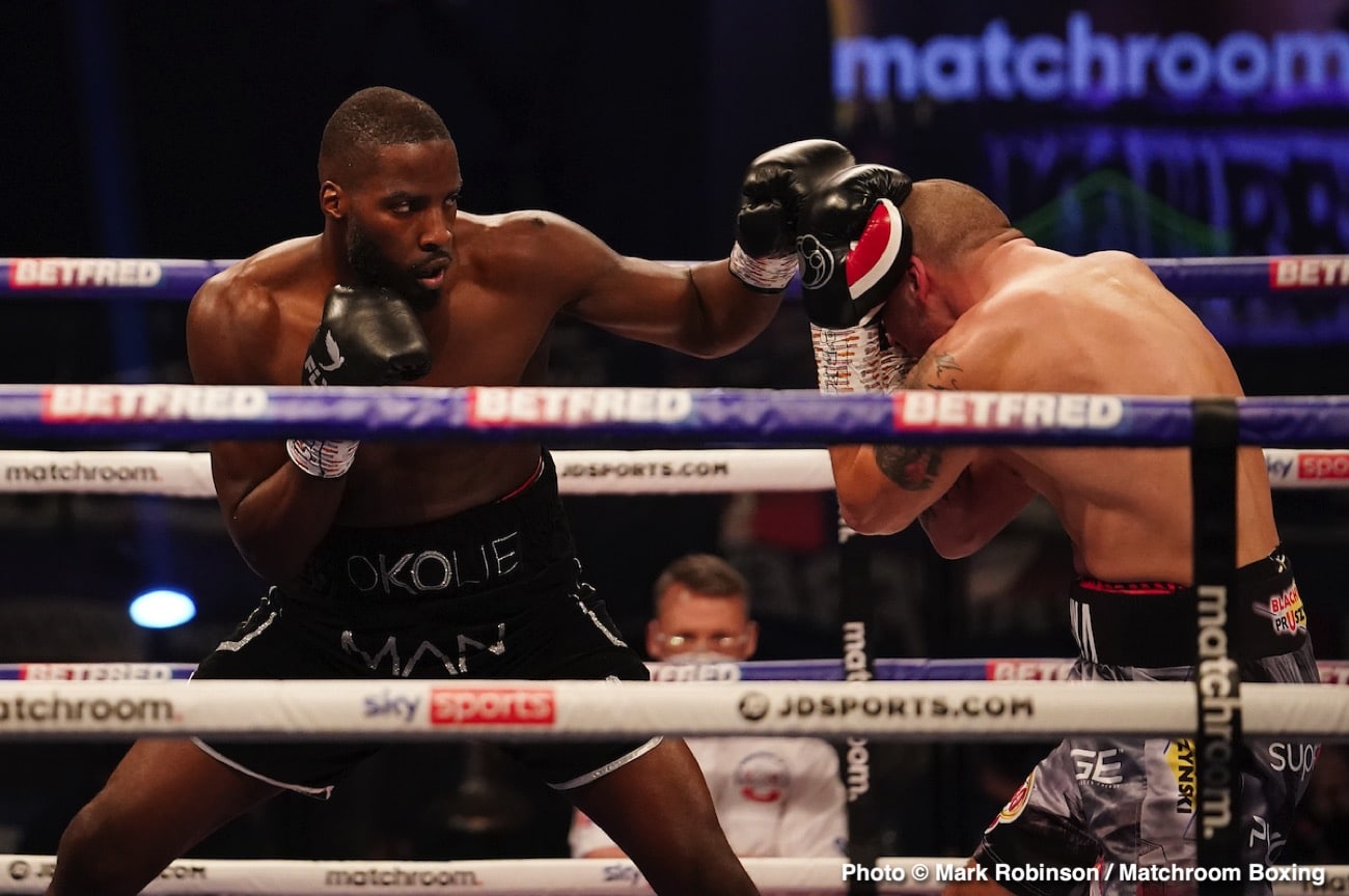 Photos: Okolie stops Glowacki in 6th to win WBO cruiserweight crown