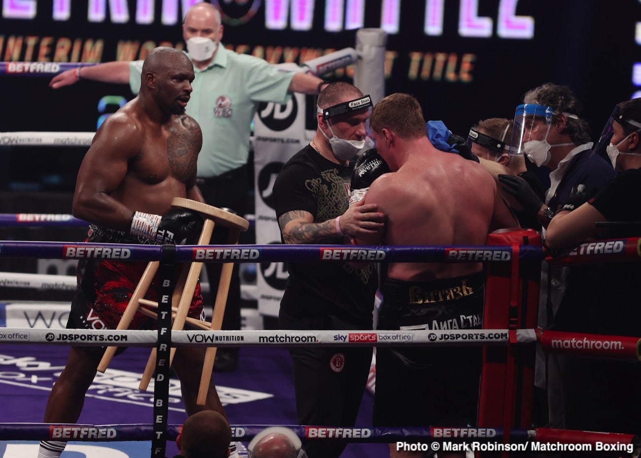 Dillian Whyte offers Povetkin a rematch after stopping him
