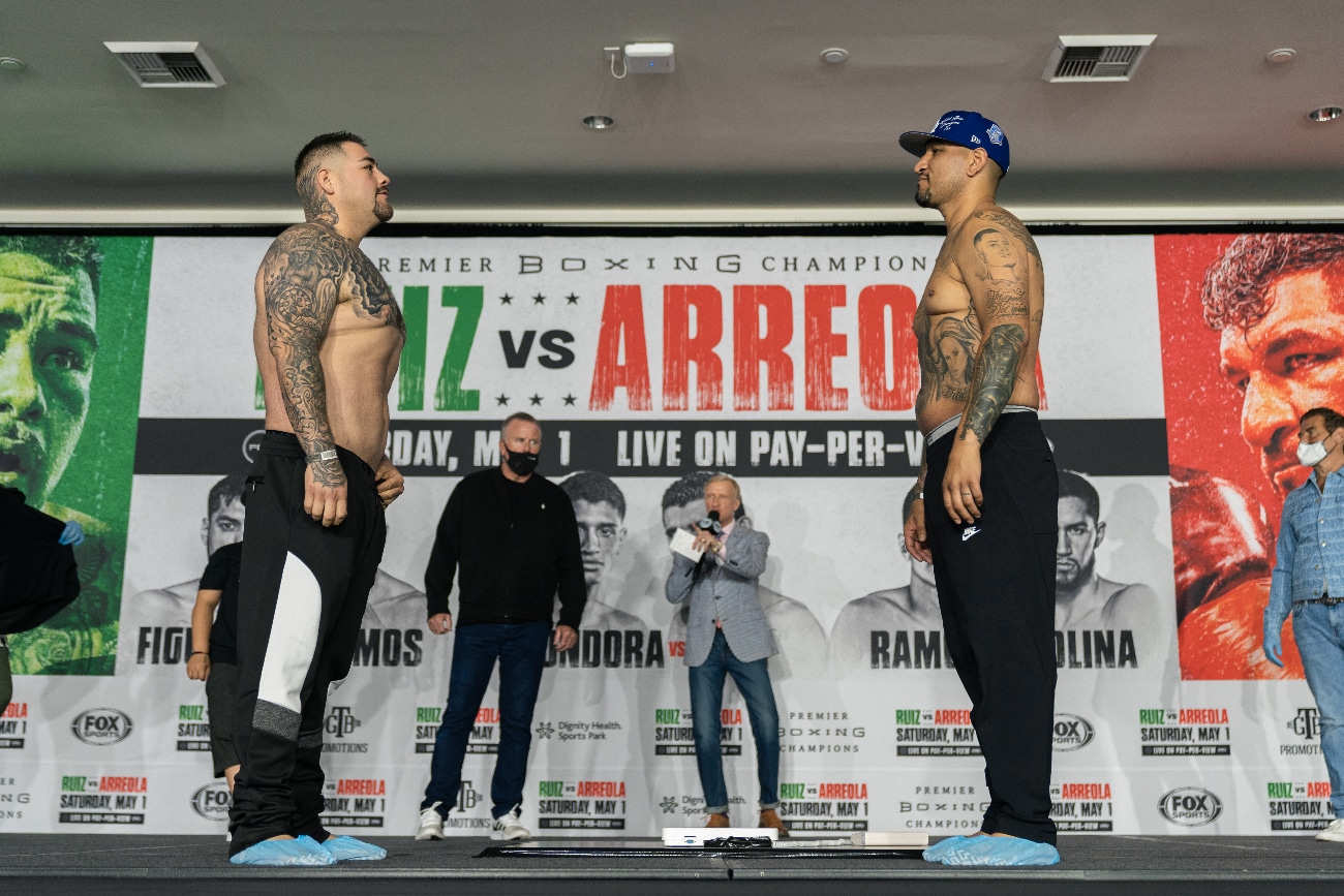 Andy Ruiz Jr vs. Chris Arreola - official weights