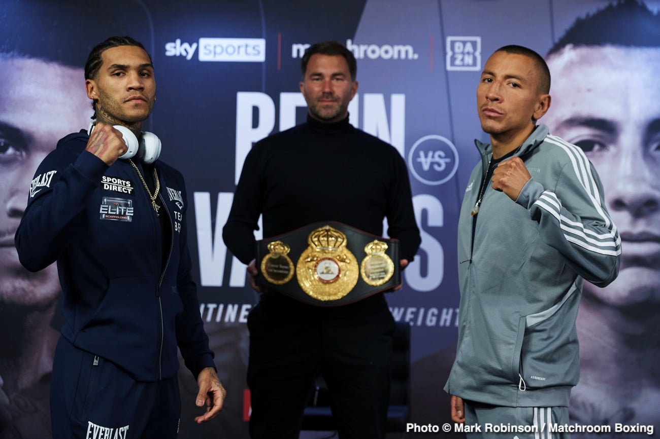 Boxing photo: Conor Benn, Samuel Vargas image Watch LIVE: Benn vs Vargas Sky Sports Weigh In