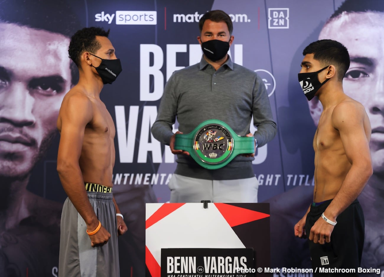 Boxing photo: Conor Benn, Samuel Vargas image Watch LIVE: Benn vs Vargas Sky Sports Weigh In