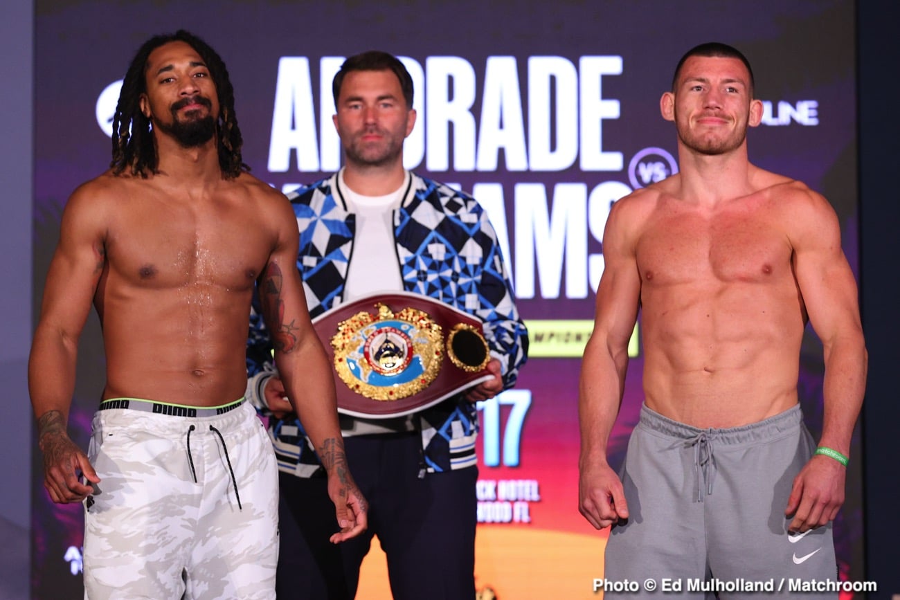 Boxing photo: Demetrius Andrade, Liam Williams image Watch LIVE: Andrade vs Williams Weigh In