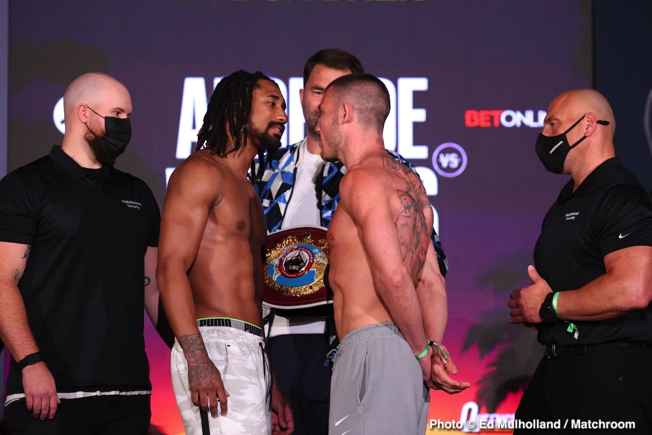 Boxing photo: Demetrius Andrade, Liam Williams image Watch LIVE: Andrade vs Williams Weigh In