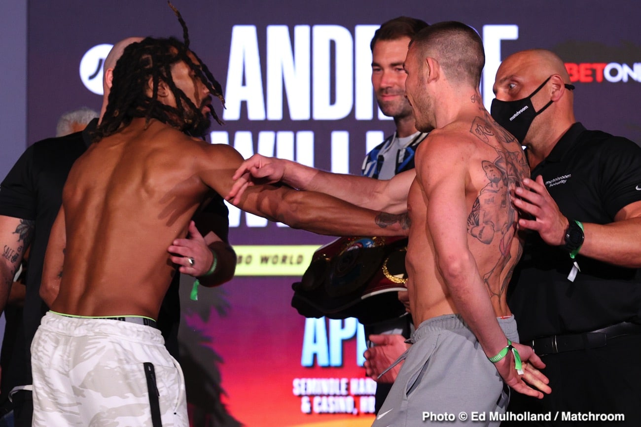 Watch LIVE: Andrade vs Williams Weigh In