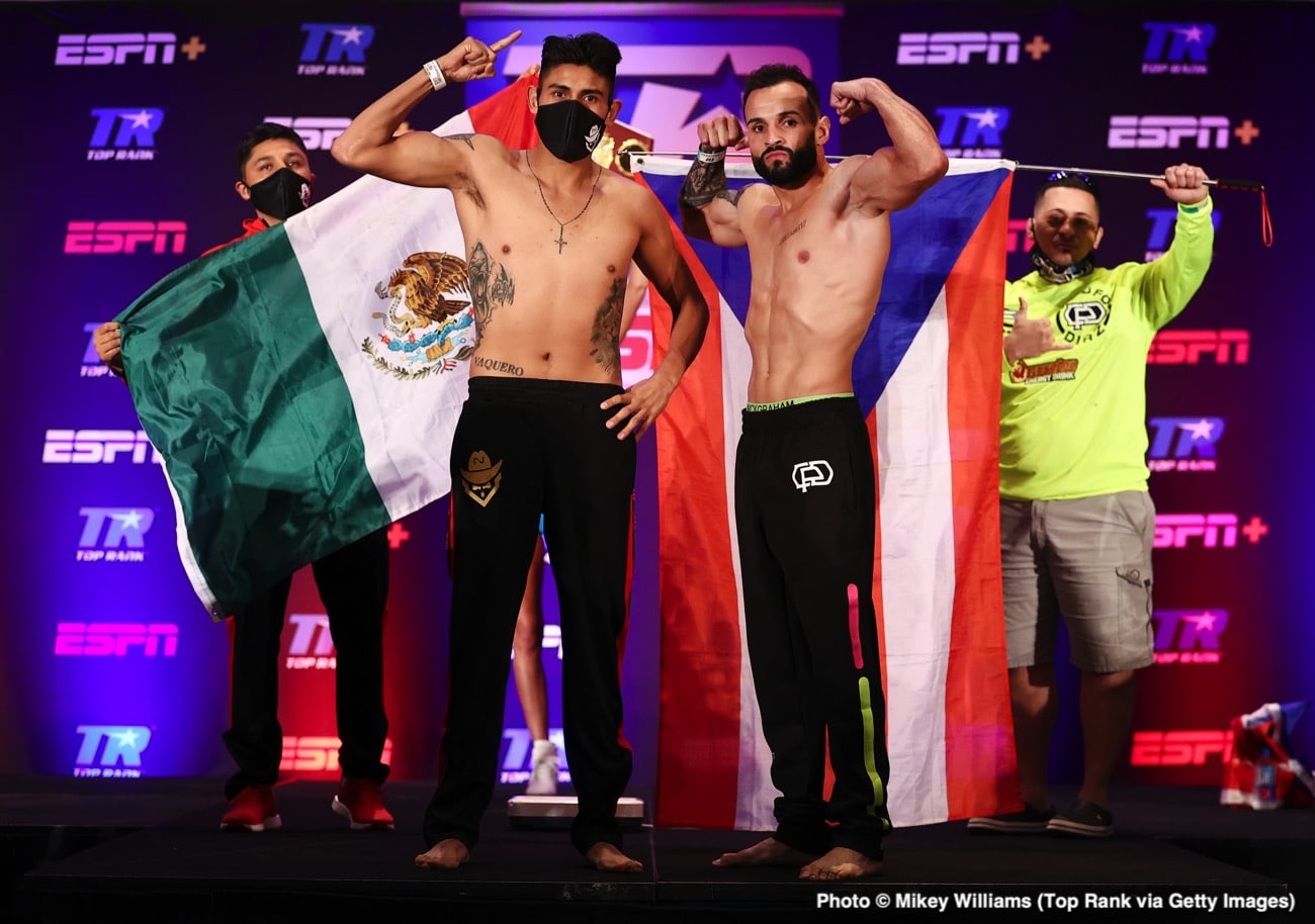 Watch LIVE: Navarrete vs. Diaz and Berlanga vs. Nicholson Weigh In