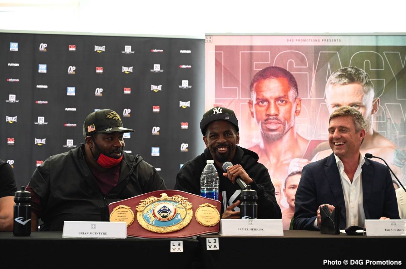 Boxing photo: Carl Frampton, Jamel Herring image Herring vs Frampton ESPN+ Press Conference Quotes & Photos