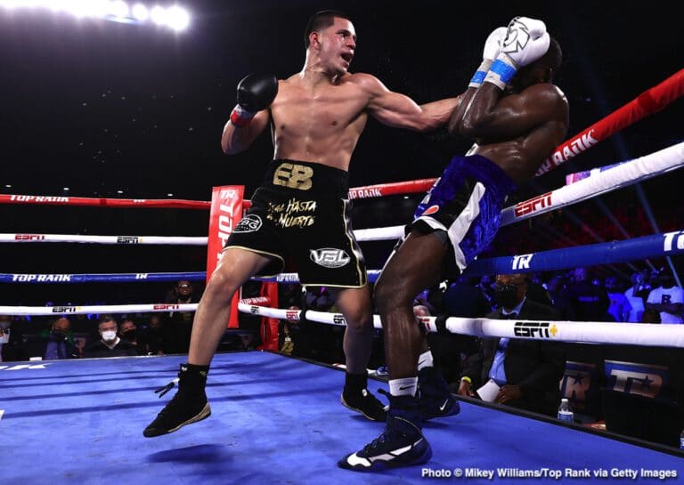 Edgar Berlanga drops Demond Nicholson four times - Boxing Results