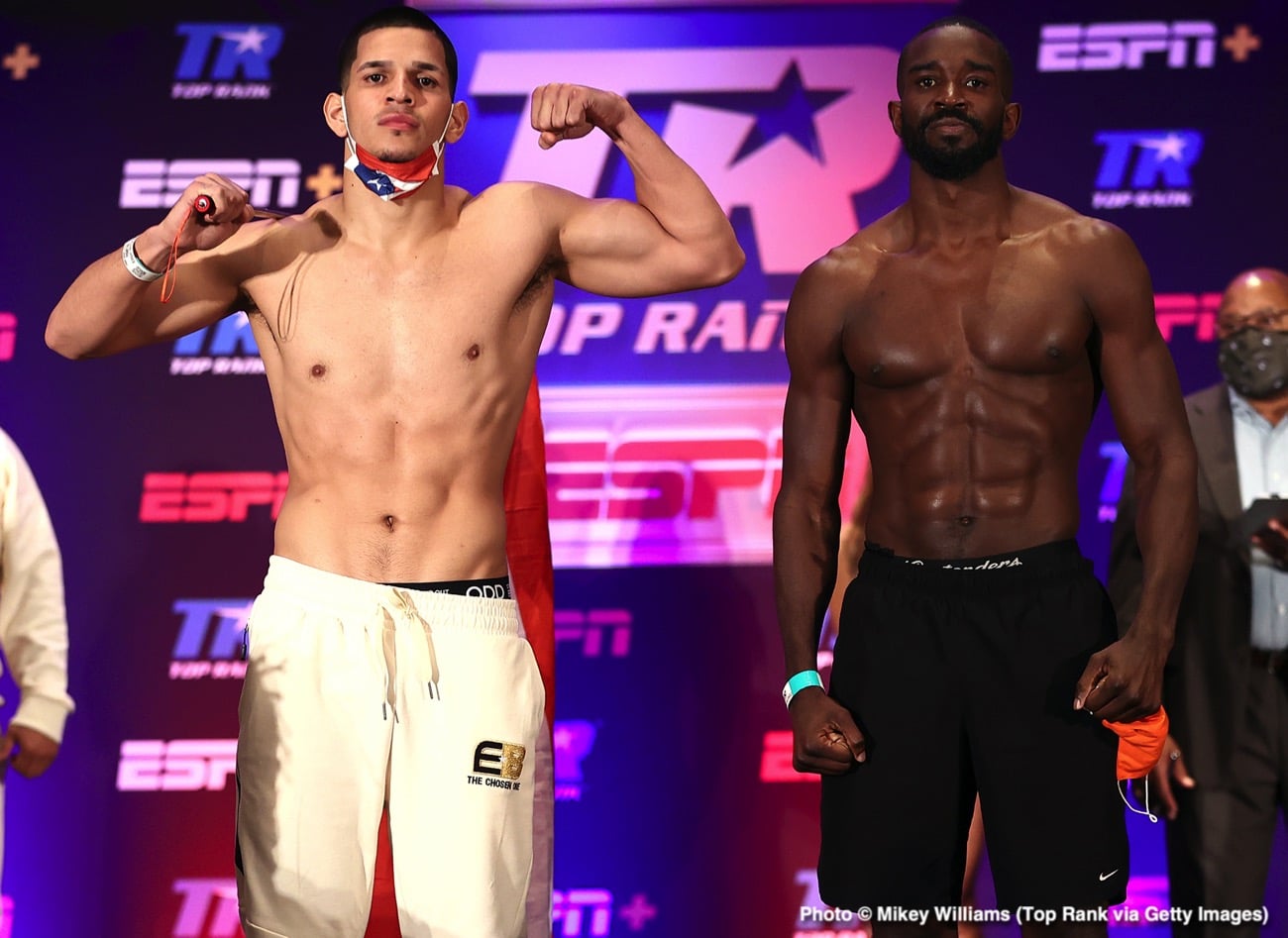 Edgar Berlanga vs. Demond Nicholson & Emanuel Navarrete vs Chistopher Diaz - official weights