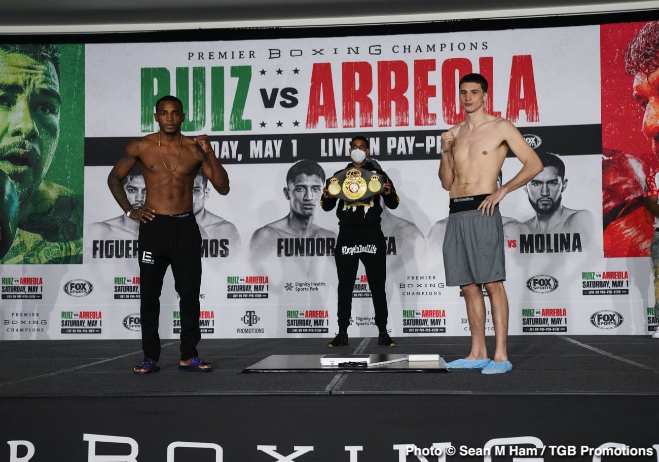 Andy Ruiz Jr vs. Chris Arreola - official weights