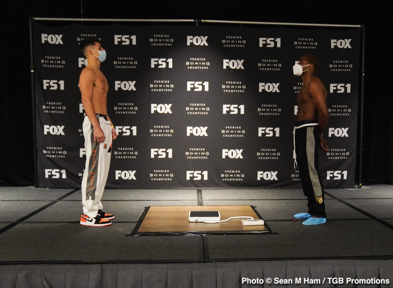 Watch LIVE: Harrison vs Perrella Weigh In