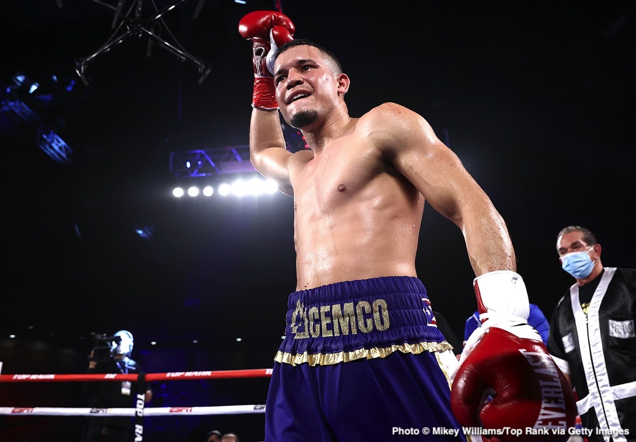 Edgar Berlanga drops Demond Nicholson four times - Boxing Results