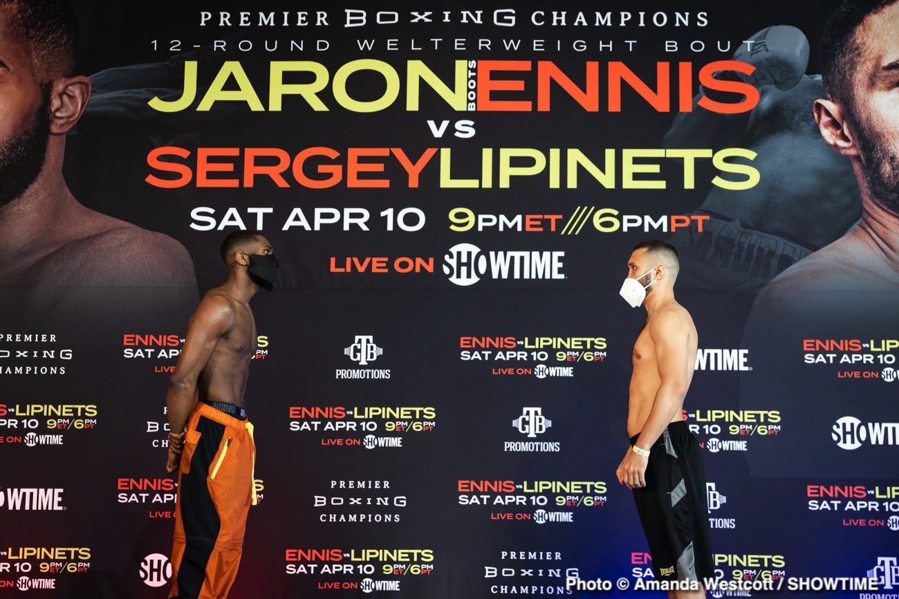 Watch LIVE: Ennis vs Lipinets Showtime Weigh In