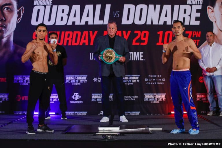 Nonito Donaire looking dehydrated, can he beat Nordine Oubaali?