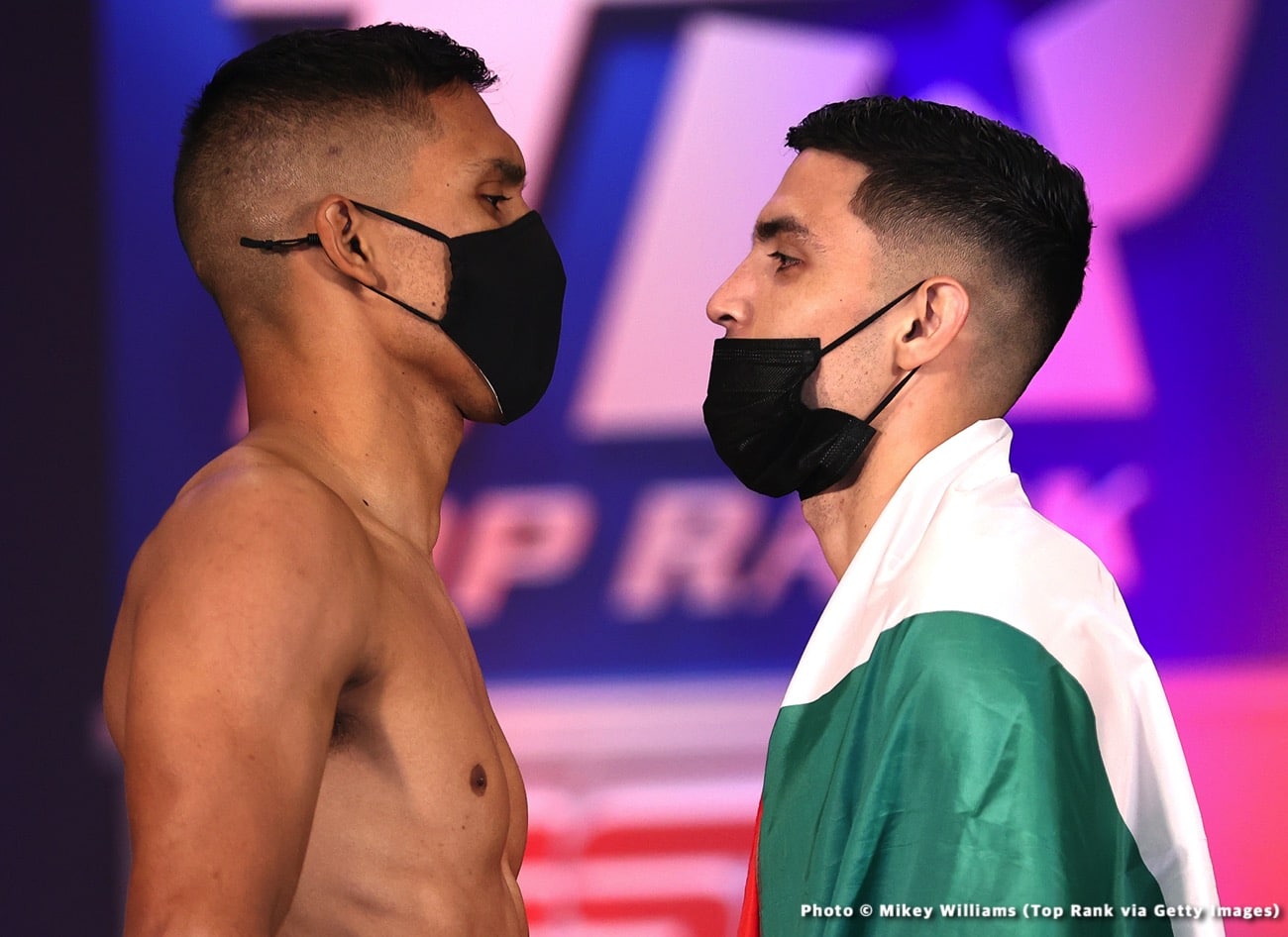 Boxing photo: Elvis Rodriguez, Hank Lundy, Jose Ramirez, Jose Zepeda, Josh Taylor, Robeisy Ramirez image Jose Ramirez vs. Josh Taylor - official weights