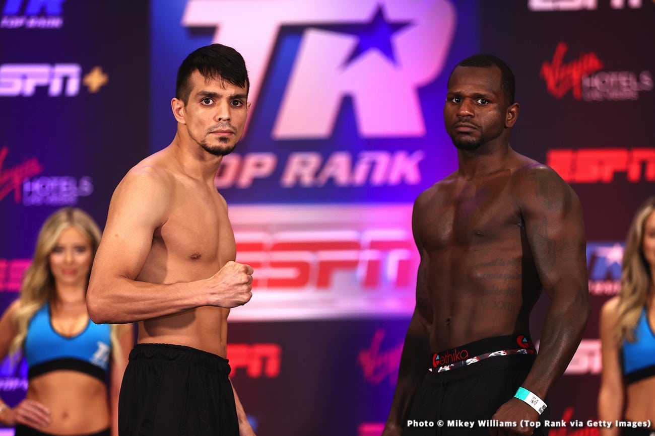 Boxing photo: Elvis Rodriguez, Hank Lundy, Jose Ramirez, Jose Zepeda, Josh Taylor, Robeisy Ramirez image Jose Ramirez vs. Josh Taylor - official weights
