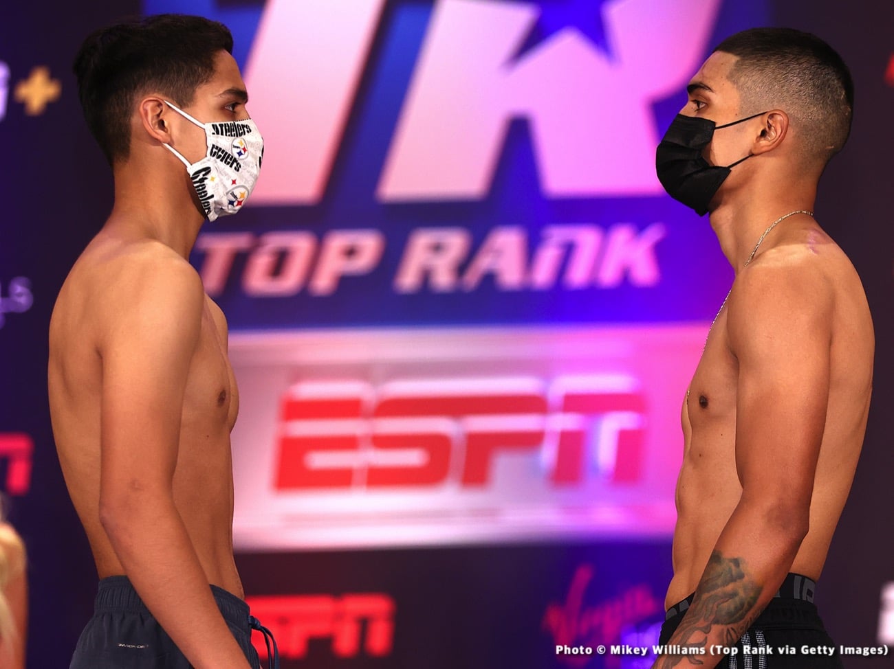 Boxing photo: Elvis Rodriguez, Hank Lundy, Jose Ramirez, Jose Zepeda, Josh Taylor, Robeisy Ramirez image Jose Ramirez vs. Josh Taylor - official weights