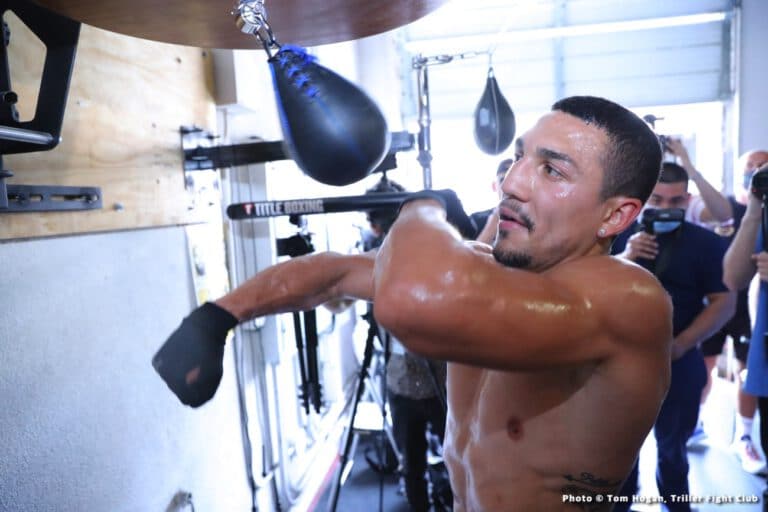 Photos: Teofimo Lopez media workout quotes for George Kambosos fight on June 19th