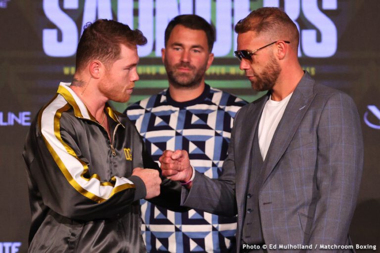 Hearn insists Saunders won't crumble against Canelo in front of 70,000 fans