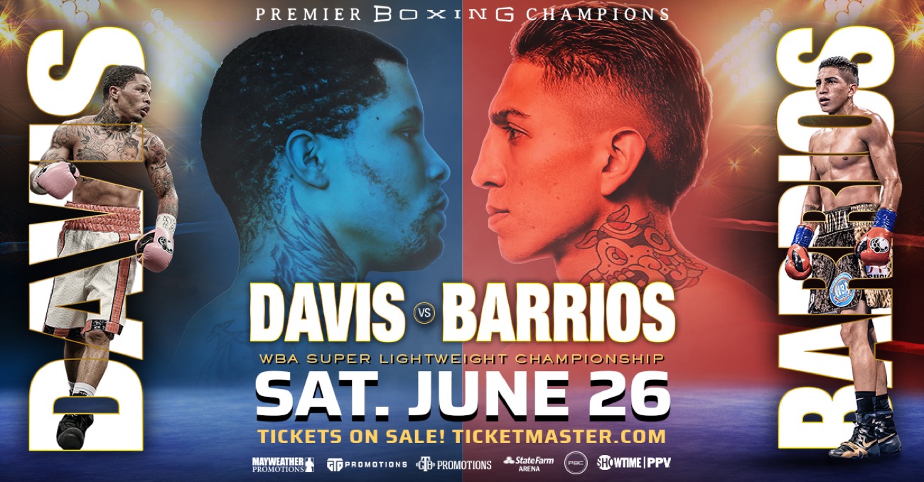 Gervonta Davis battles Mario Barrios for third division title on June 26th on Showtime PPV
