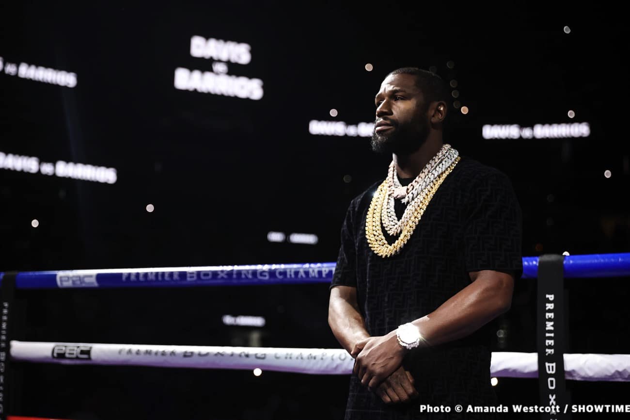 Floyd Mayweather's Inspirational Job In The Corner Sees Tank Davis Get The KO