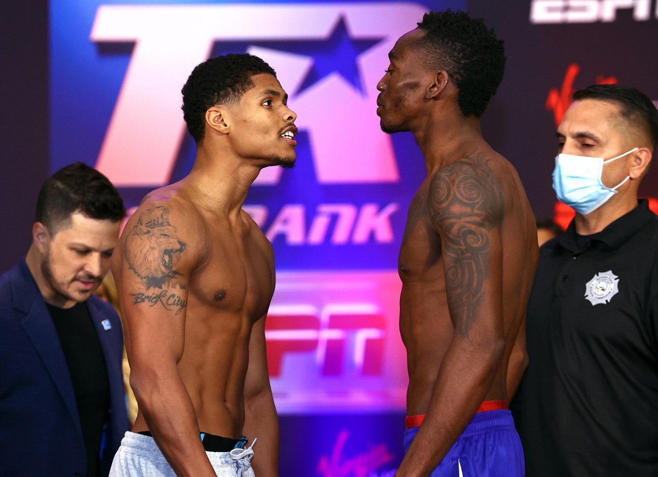 Shakur Stevenson vs. Jeremiah Nakathila - official weights